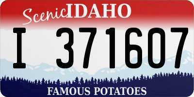 ID license plate I371607