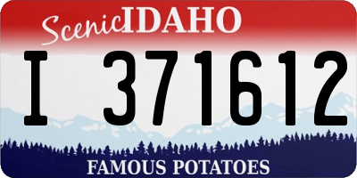 ID license plate I371612