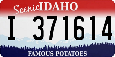 ID license plate I371614