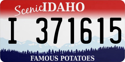 ID license plate I371615