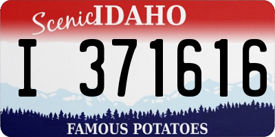 ID license plate I371616