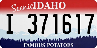 ID license plate I371617
