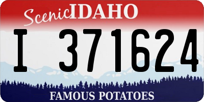 ID license plate I371624
