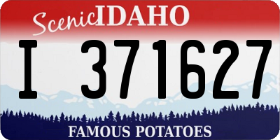 ID license plate I371627