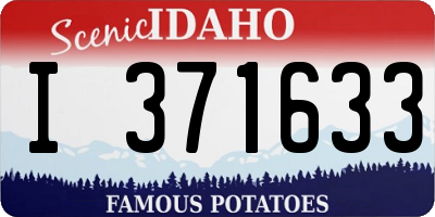 ID license plate I371633