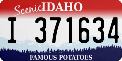 ID license plate I371634