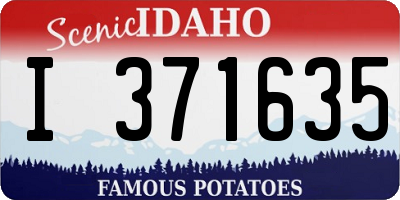 ID license plate I371635