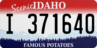 ID license plate I371640