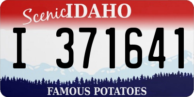 ID license plate I371641