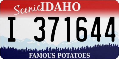 ID license plate I371644