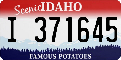 ID license plate I371645