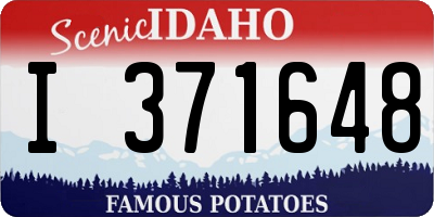 ID license plate I371648