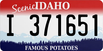 ID license plate I371651