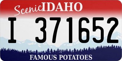 ID license plate I371652