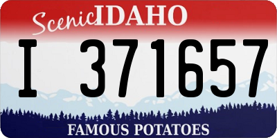 ID license plate I371657