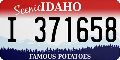 ID license plate I371658