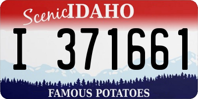 ID license plate I371661