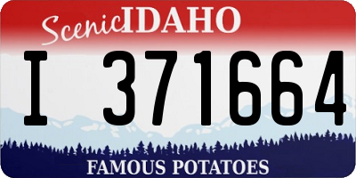 ID license plate I371664