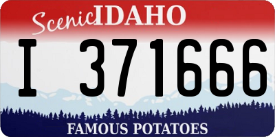 ID license plate I371666