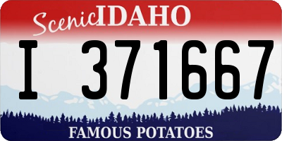ID license plate I371667