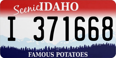 ID license plate I371668