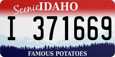ID license plate I371669