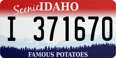 ID license plate I371670