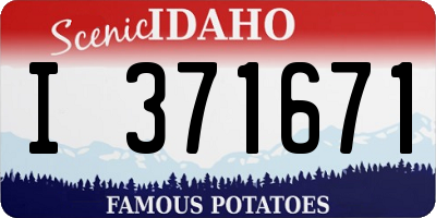 ID license plate I371671