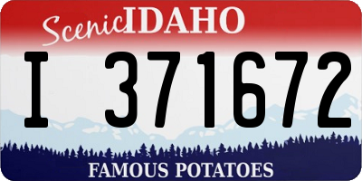 ID license plate I371672
