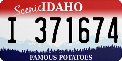 ID license plate I371674