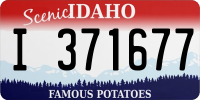 ID license plate I371677