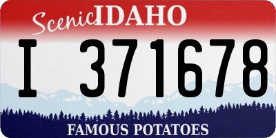 ID license plate I371678