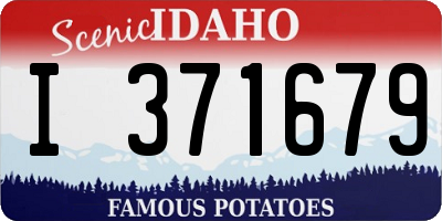 ID license plate I371679