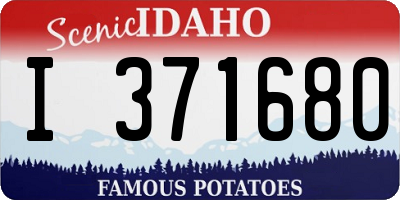 ID license plate I371680