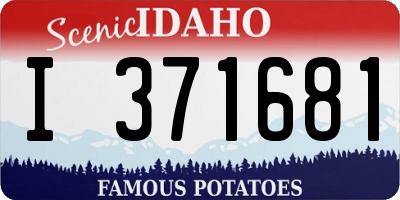 ID license plate I371681