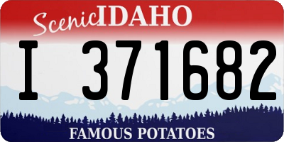 ID license plate I371682