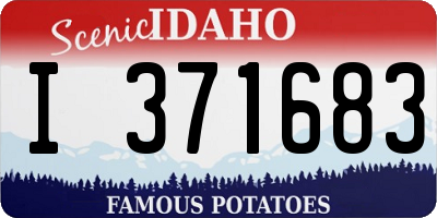 ID license plate I371683