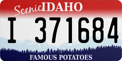 ID license plate I371684