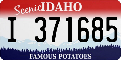 ID license plate I371685