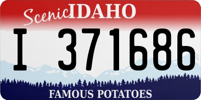 ID license plate I371686