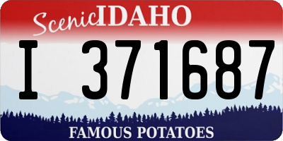 ID license plate I371687