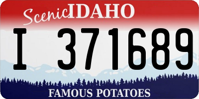 ID license plate I371689