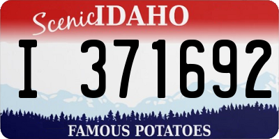 ID license plate I371692