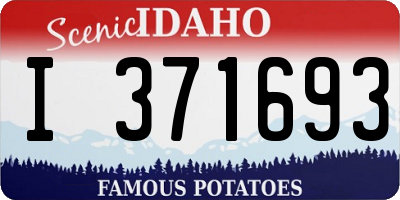 ID license plate I371693