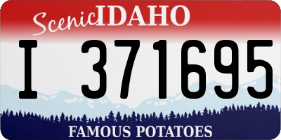 ID license plate I371695