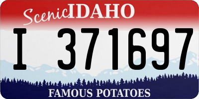 ID license plate I371697