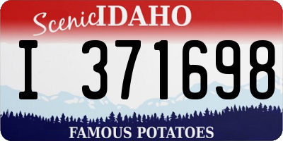 ID license plate I371698