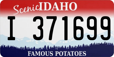 ID license plate I371699