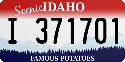 ID license plate I371701
