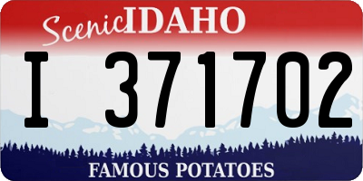 ID license plate I371702